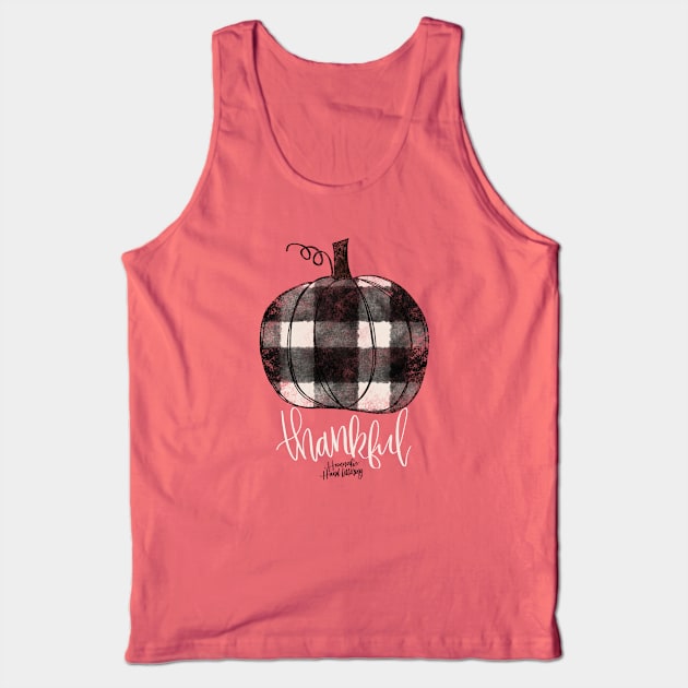 Buffalo Plaid Pumpkin Tank Top by Hannah’s Hand Lettering